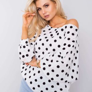 Wholesale White and black blouse with peas Mellany RUE PARIS