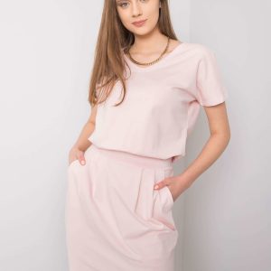 Wholesale Pale pink casual dress Aimee RUE PARIS