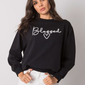 Wholesale Black sweatshirt with the inscription Ercolano RUE PARIS