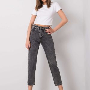 Wholesale Dark grey denim pants Portia RUE PARIS