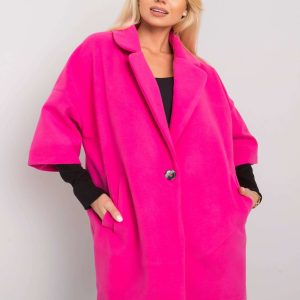 Wholesale Aliz RUE PARIS Fuchsia Loose Coat