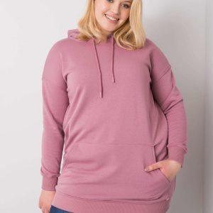 Wholesale Dirty Pink Plus Size Sweatshirt with Luna Hoodie