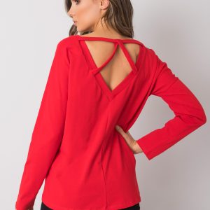 Wholesale Red Women's Long Sleeve Blouse Libourne RUE PARIS