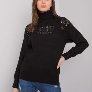 Wholesale Black Knitted Turtleneck Sweater Requena RUE PARIS