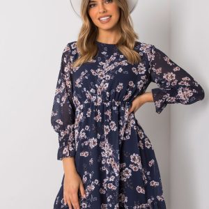 Wholesale Navy blue floral dress Tamila RUE PARIS