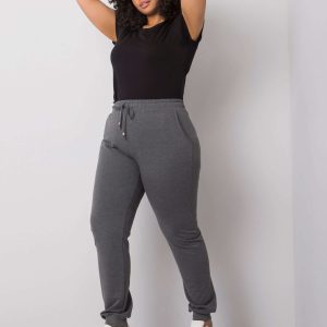 Wholesale Beatriz Dark Grey Plus Size Melange Sweatpants