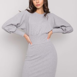 Wholesale Grey melange dress Leticia RUE PARIS