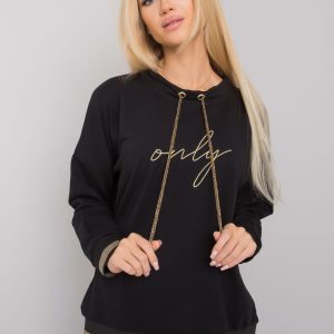 Wholesale Black blouse with inscription Torrington RUE PARIS