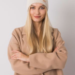 Wholesale Beige melange beanie cap RUE PARIS