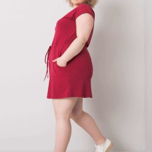 Wholesale Burgundy dress plus size basic Kori