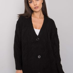 Wholesale Black cardigan with braids Nashville RUE PARIS