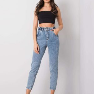 Wholesale Blue denim pants Miranda RUE PARIS