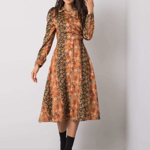 Wholesale Brown floral dress Dakota RUE PARIS