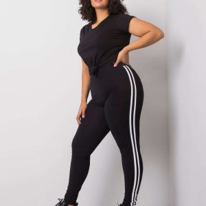 Wholesale Millie Black Plus Size Cotton Leggings