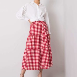 Wholesale Tahira red plaid skirt RUE PARIS