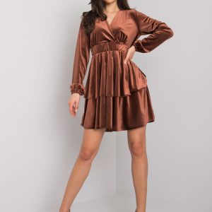 Wholesale Brown velour dress Alice RUE PARIS