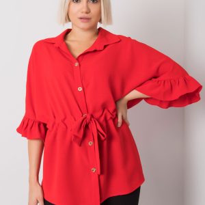 Wholesale Red blouse with binding Marcia RUE PARIS