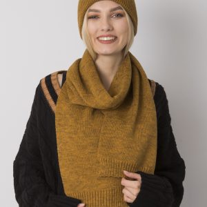 Wholesale Mustard knitted set for winter RUE PARIS