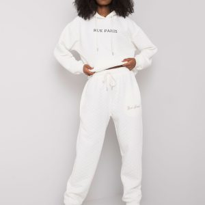 Wholesale Ecru sweatpants with quilting Naomi RUE PARIS