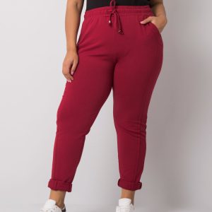 Wholesale Burgundy plus size sweatpants Alva