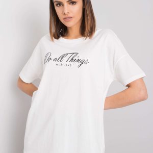 Wholesale White T-shirt with the inscription Layla RUE PARIS