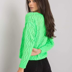 Wholesale Fluo green openwork cardigan Gregoire RUE PARIS