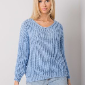 Wholesale Blue knitted sweater Worthington RUE PARIS