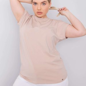 Wholesale Beige T-shirt plus size Leanne