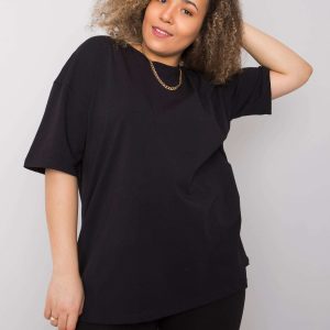 Wholesale Black T-shirt plus size Gaia