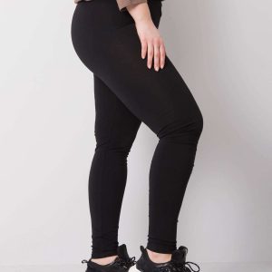 Wholesale Phoebe Black Plus Size Cotton Leggings