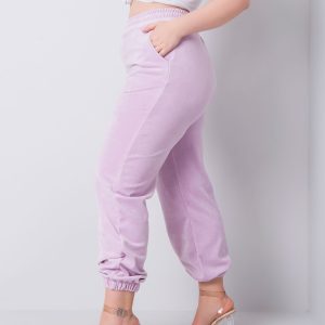 Wholesale Light purple velour sweatpants Jackie RUE PARIS