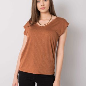 Wholesale Brown striped blouse Giselle RUE PARIS