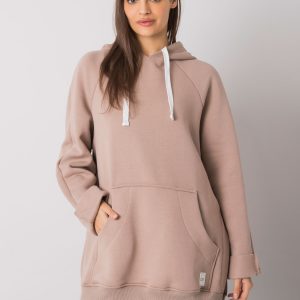 Wholesale Dark beige kangaroo sweatshirt Arno RUE PARIS