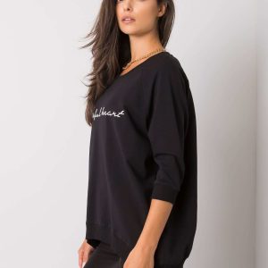 Wholesale Black Hooded Sweatshirt Karissa RUE PARIS