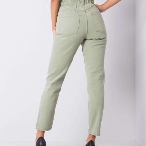 Wholesale Khaki high-waisted jeans Beatrix RUE PARIS