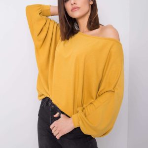 Wholesale Lissa RUE PARIS mustard oversized blouse