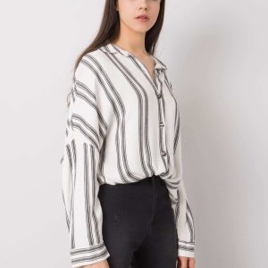 Wholesale Ecru-black striped shirt Augusta RUE PARIS