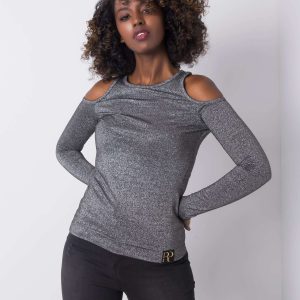 Wholesale Silver blouse with cutouts Issla RUE PARIS