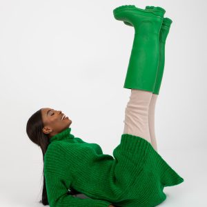 Wholesale Green warm turtleneck sweater Daventry RUE PARIS