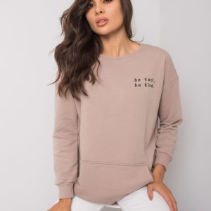 Wholesale Dark beige kangaroo sweatshirt Amalfi RUE PARIS