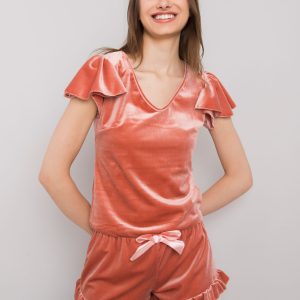 Wholesale Farnett's Dirty Pink Two Piece Velour Pyjamas RUE PARIS