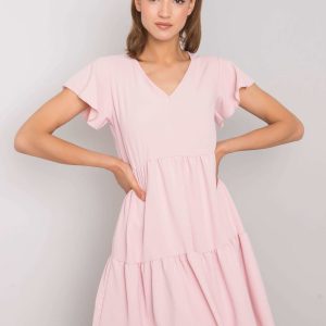 Wholesale Light pink flounce dress Manette RUE PARIS