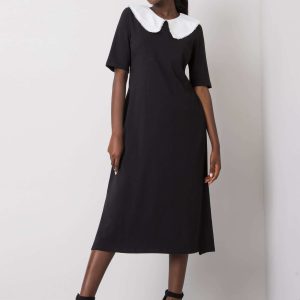 Wholesale Black dress with collar Balsinde RUE PARIS