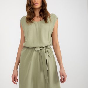 Wholesale Light Green Sleeveless Summer Dress RUE PARIS