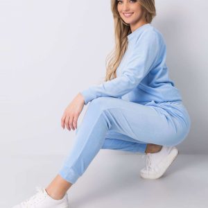 Wholesale Light blue velour set Brenda RUE PARIS