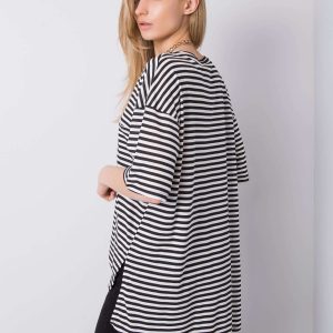 Wholesale Black and white striped t-shirt Fidenza RUE PARIS