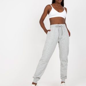 Wholesale Gray melange sweatpants basic jogger