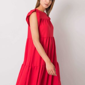 Wholesale Jaylin RUE PARIS Red Ruffle Dress