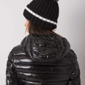 Wholesale Black hat with pompom