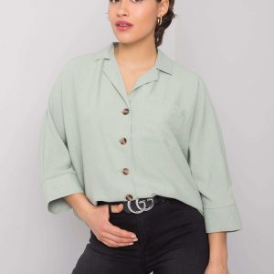 Wholesale Mayra RUE PARIS light green shirt